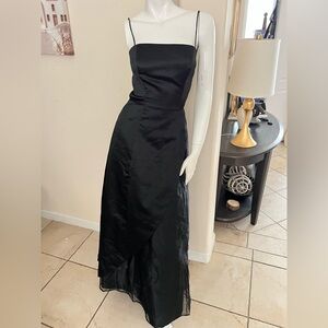 Morgan and Co by Linda Bernelli Black Satin Gown 4